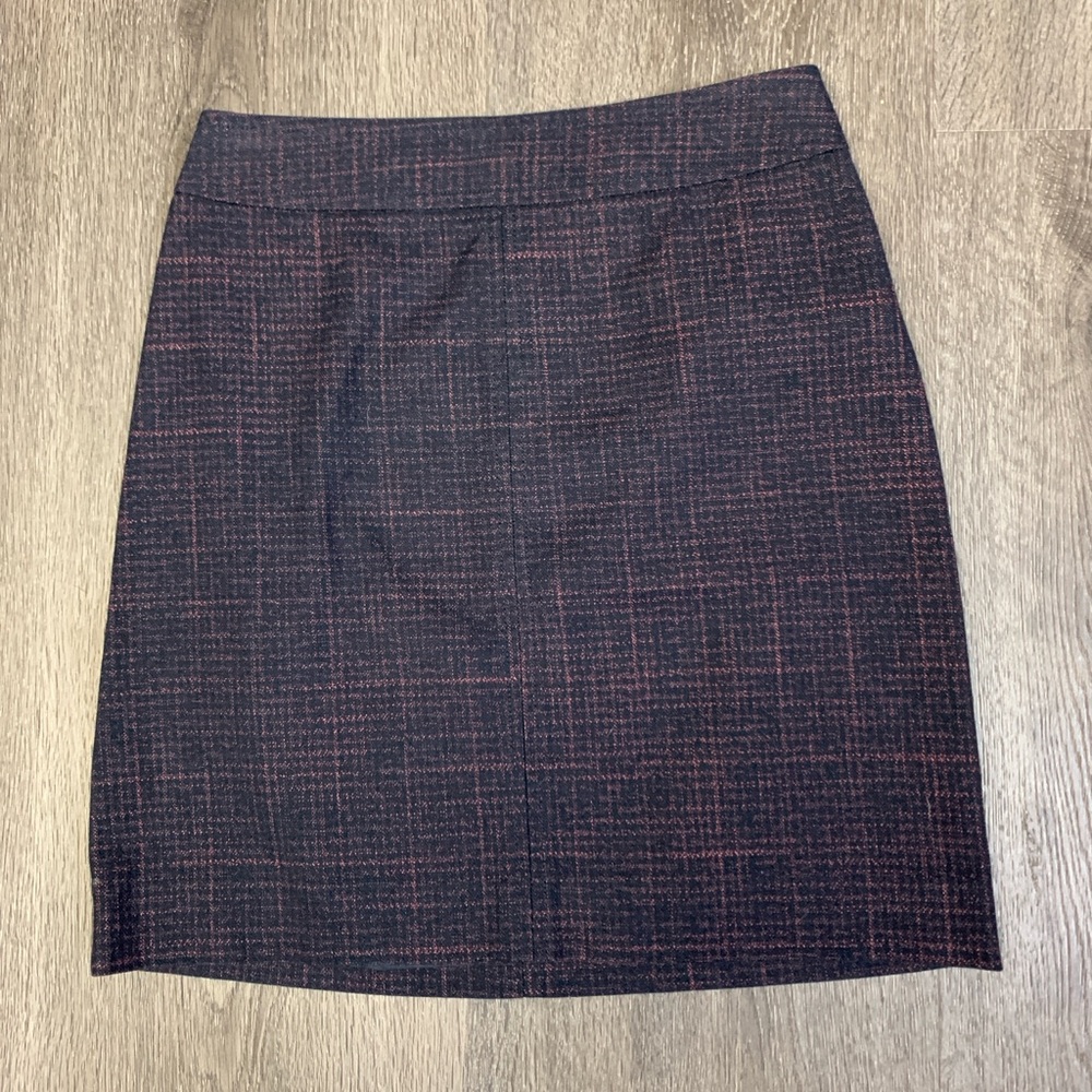 See By CHLOE Mini Skirt Plaid Ink Navy Career Designer Workwear 34 XS 0-2 EUC
